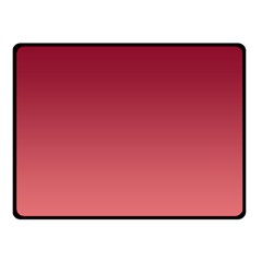 Burgundy Red To Coral Pink Linear Gradient Two Sides Fleece Blanket (small) by GradientsOmbre