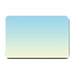 Baby Blue To Cream Yellow Linear Gradient Small Doormat 24 x16  Door Mat