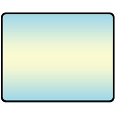 Baby Blue To Cream Yellow Bilinear Gradient Two Sides Fleece Blanket (medium) by GradientsOmbre