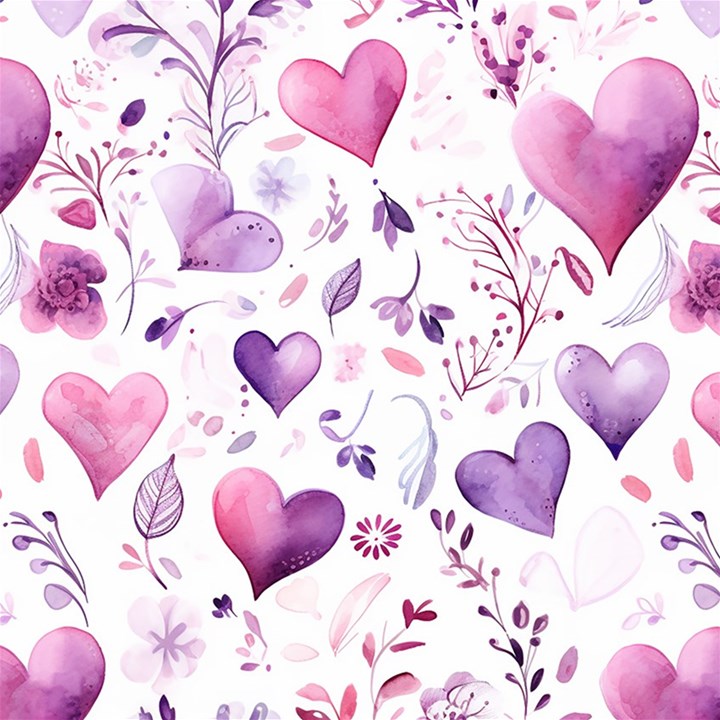 Hearts Love Purple Play Mat (Square)