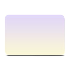 Pale Violet To Cream Yellow Linear Gradient Plate Mats by GradientsOmbre