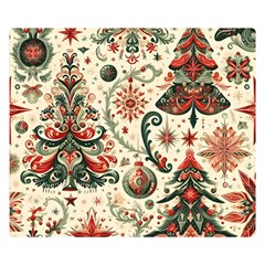 Christmas Tree Snow Two Sides Premium Plush Fleece Blanket (kids Size) by Bedest