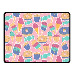 Ice Cream Donut Sweets Candie Fleece Blanket (small) by Apenda