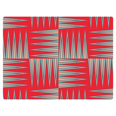 Zigzag Pattern Chevron Red Two Sides Premium Plush Fleece Blanket (baby Size) by Bedest