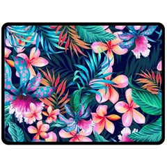 Hawaiian Flowers Hawaii Fleece Blanket (large) by Cemarart