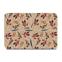 Leaves Pattern Teal Seamless Fall Plate Mats by Sabxi