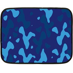 Blue Camouflage Pattern Two Sides Fleece Blanket (mini) by kyorashop23