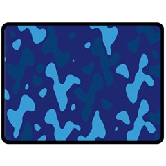 Blue Camouflage Pattern Fleece Blanket (large) by kyorashop23