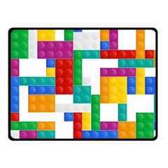 Colorful Bricks, Bricks, Colorful Fleece Blanket (small) by kyorashop23