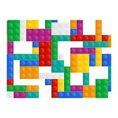 Colorful Bricks, Bricks, Colorful Two Sides Premium Plush Fleece Blanket (mini) by kyorashop23