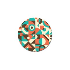 Retro Colorful Background, Retro Abstraction Golf Ball Marker by kyorashop23