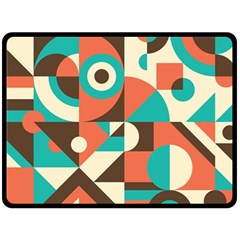 Retro Colorful Background, Retro Abstraction Fleece Blanket (large) by kyorashop23