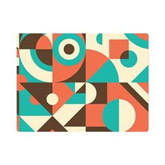 Retro Colorful Background, Retro Abstraction Premium Plush Fleece Blanket (mini) by kyorashop23