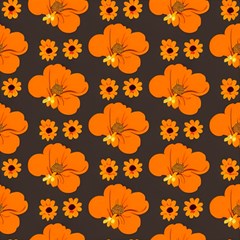 Retro 40s 50s Flowers Pattern Halloween 2 Play Mat (rectangle) by violetheavensky