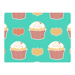 Retro 40s 50s Cupcake Pattern 3 Two Sides Premium Plush Fleece Blanket (mini) by violetheavensky