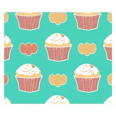 Retro 40s 50s Cupcake Pattern 3 Premium Plush Fleece Blanket (small) by violetheavensky