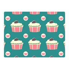 Retro 40s 50s Cupcake Pattern 2 Two Sides Premium Plush Fleece Blanket (mini) by violetheavensky